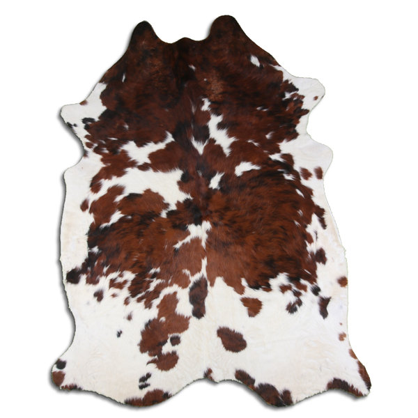 Foundry Select Neophytos Handmade Cowhide White/Black/Brown Rug Wayfair